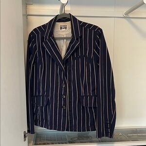 Converse One Star Women’s XL Navy Pinstripe Blazer | Y2K